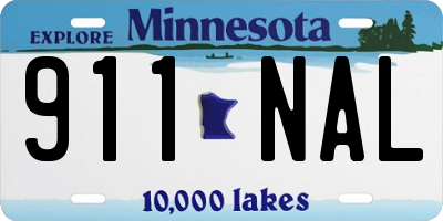 MN license plate 911NAL
