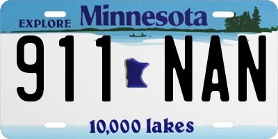 MN license plate 911NAN