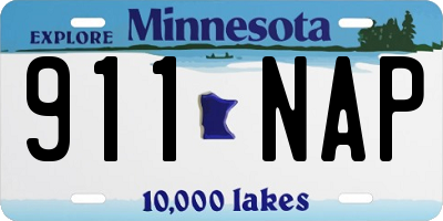 MN license plate 911NAP