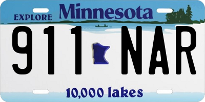MN license plate 911NAR