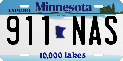 MN license plate 911NAS