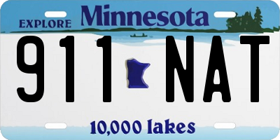MN license plate 911NAT