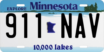MN license plate 911NAV