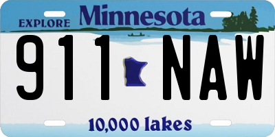 MN license plate 911NAW