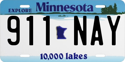 MN license plate 911NAY