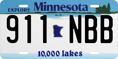 MN license plate 911NBB