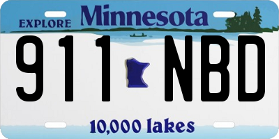 MN license plate 911NBD