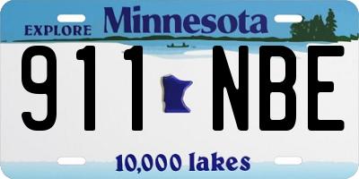 MN license plate 911NBE