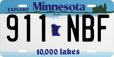 MN license plate 911NBF