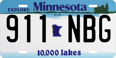 MN license plate 911NBG