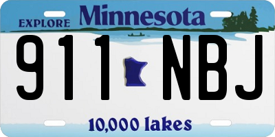 MN license plate 911NBJ