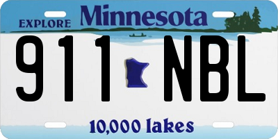 MN license plate 911NBL