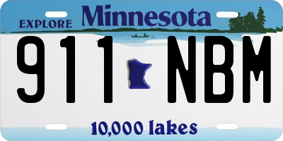 MN license plate 911NBM