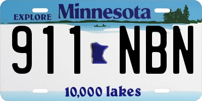 MN license plate 911NBN