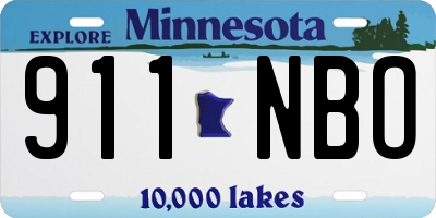 MN license plate 911NBO