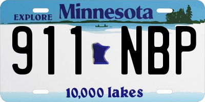 MN license plate 911NBP