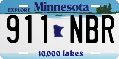 MN license plate 911NBR