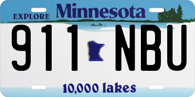 MN license plate 911NBU