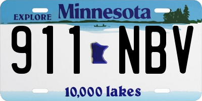 MN license plate 911NBV