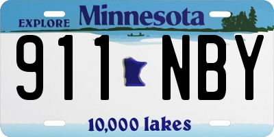 MN license plate 911NBY