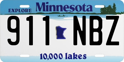 MN license plate 911NBZ