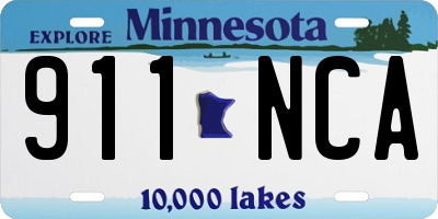 MN license plate 911NCA