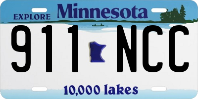 MN license plate 911NCC