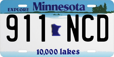 MN license plate 911NCD