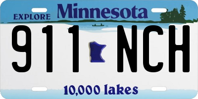 MN license plate 911NCH