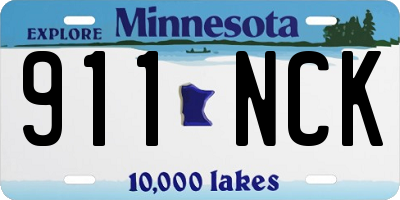 MN license plate 911NCK