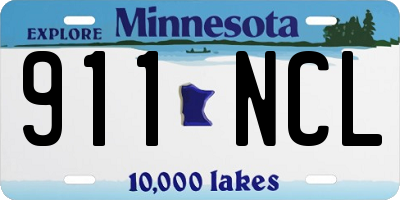 MN license plate 911NCL
