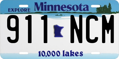 MN license plate 911NCM