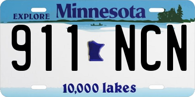 MN license plate 911NCN