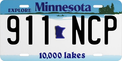 MN license plate 911NCP