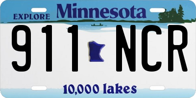 MN license plate 911NCR
