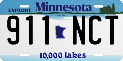 MN license plate 911NCT