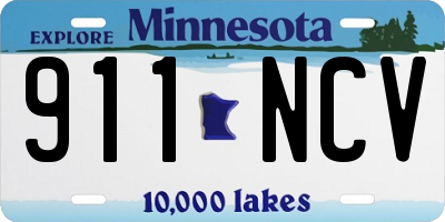 MN license plate 911NCV