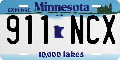 MN license plate 911NCX