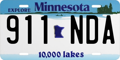 MN license plate 911NDA
