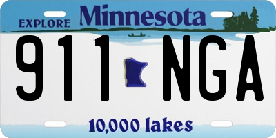 MN license plate 911NGA