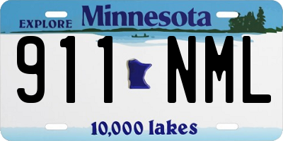 MN license plate 911NML