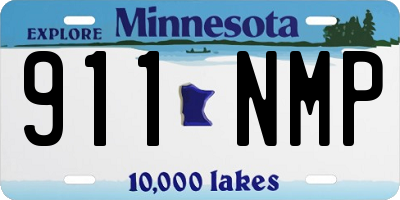 MN license plate 911NMP