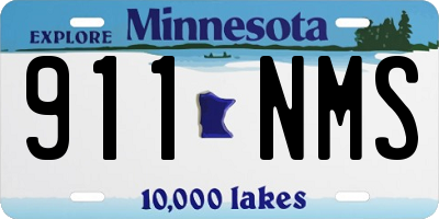 MN license plate 911NMS