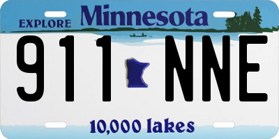 MN license plate 911NNE