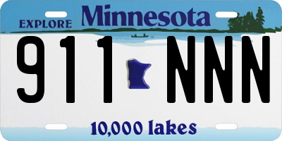 MN license plate 911NNN