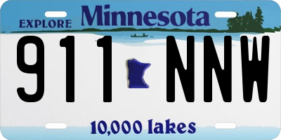 MN license plate 911NNW