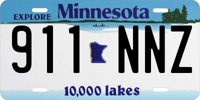 MN license plate 911NNZ