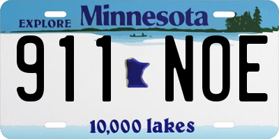 MN license plate 911NOE