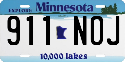 MN license plate 911NOJ