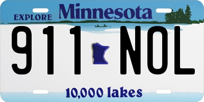 MN license plate 911NOL